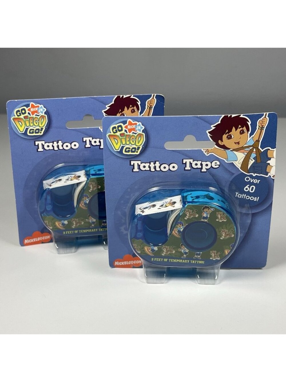Vintage 2007 Go Diego Go Tattoo Tape Lot of 2 Sealed Nick Jr Nickelodeon NOS
